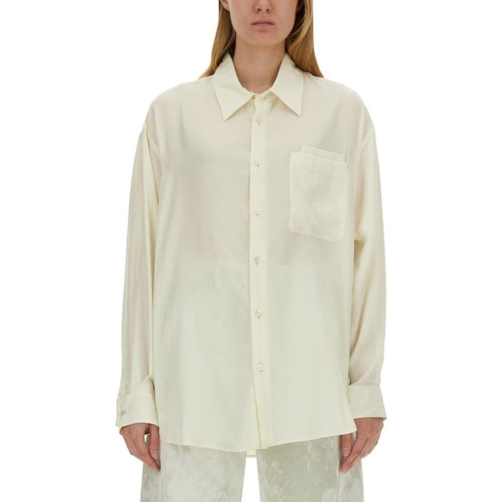 LEMAIRE Oversized Button-Up Shirt Women IVORY Shirts